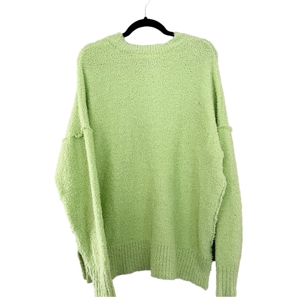 MUDPIE Rome Chenille Oversized Sweater in Lime One Size - Picture 3 of 6